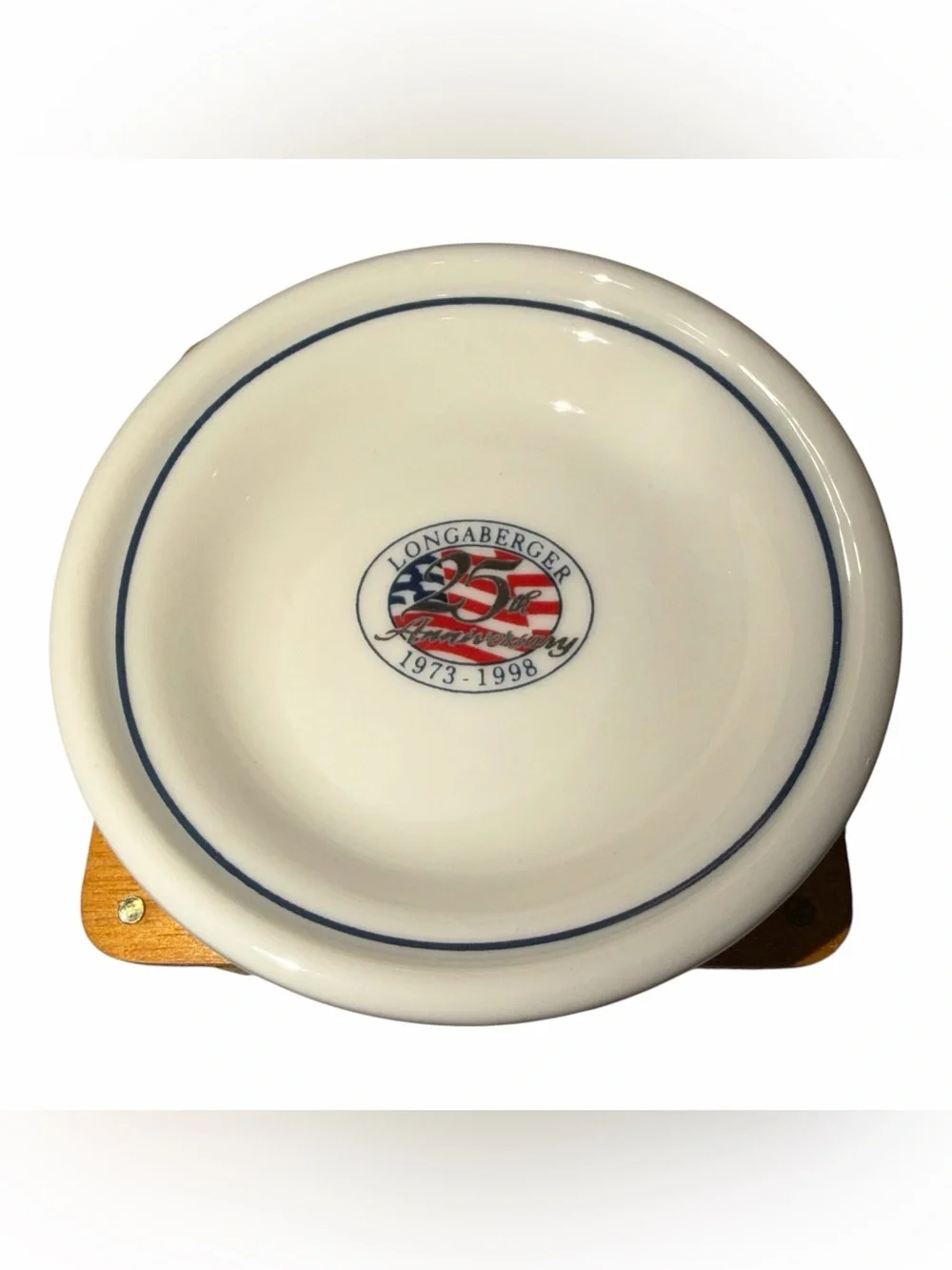 VINTAGE Longaberger JW Miniature Two-Pie Basket with Riser & Pie Plate - 1999